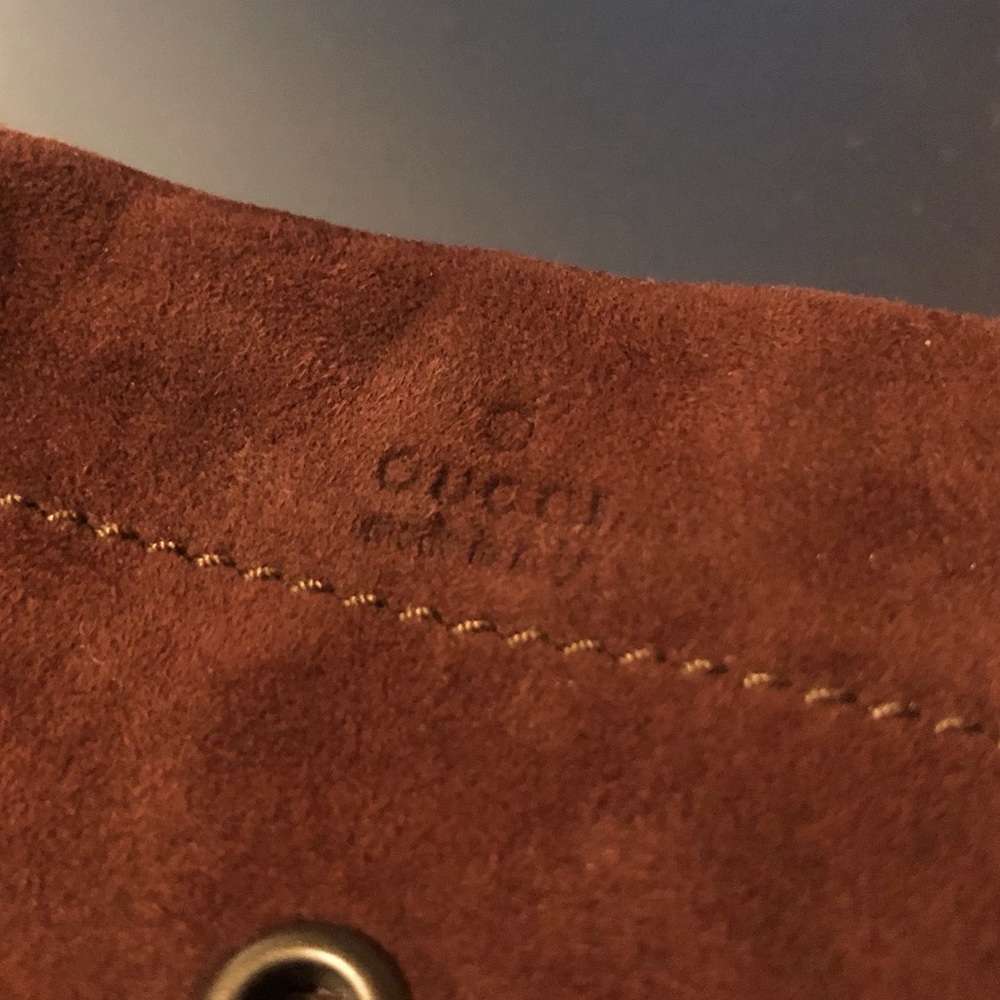 (NWOT) Vintage Gucci Burgundy Suede Nubuck Braided Mini Bag - Picture 7 of 8